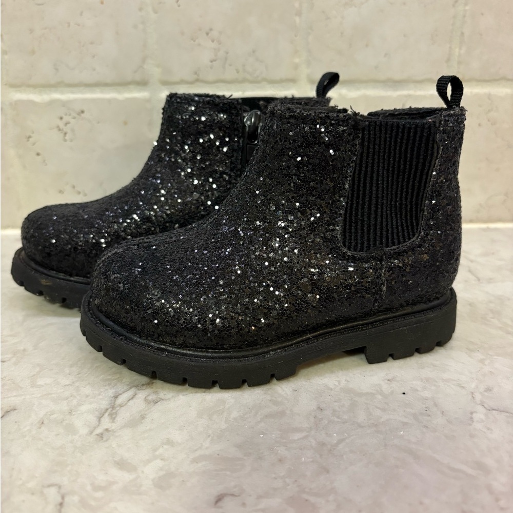 Carter's Glittery Black Toddler Boots